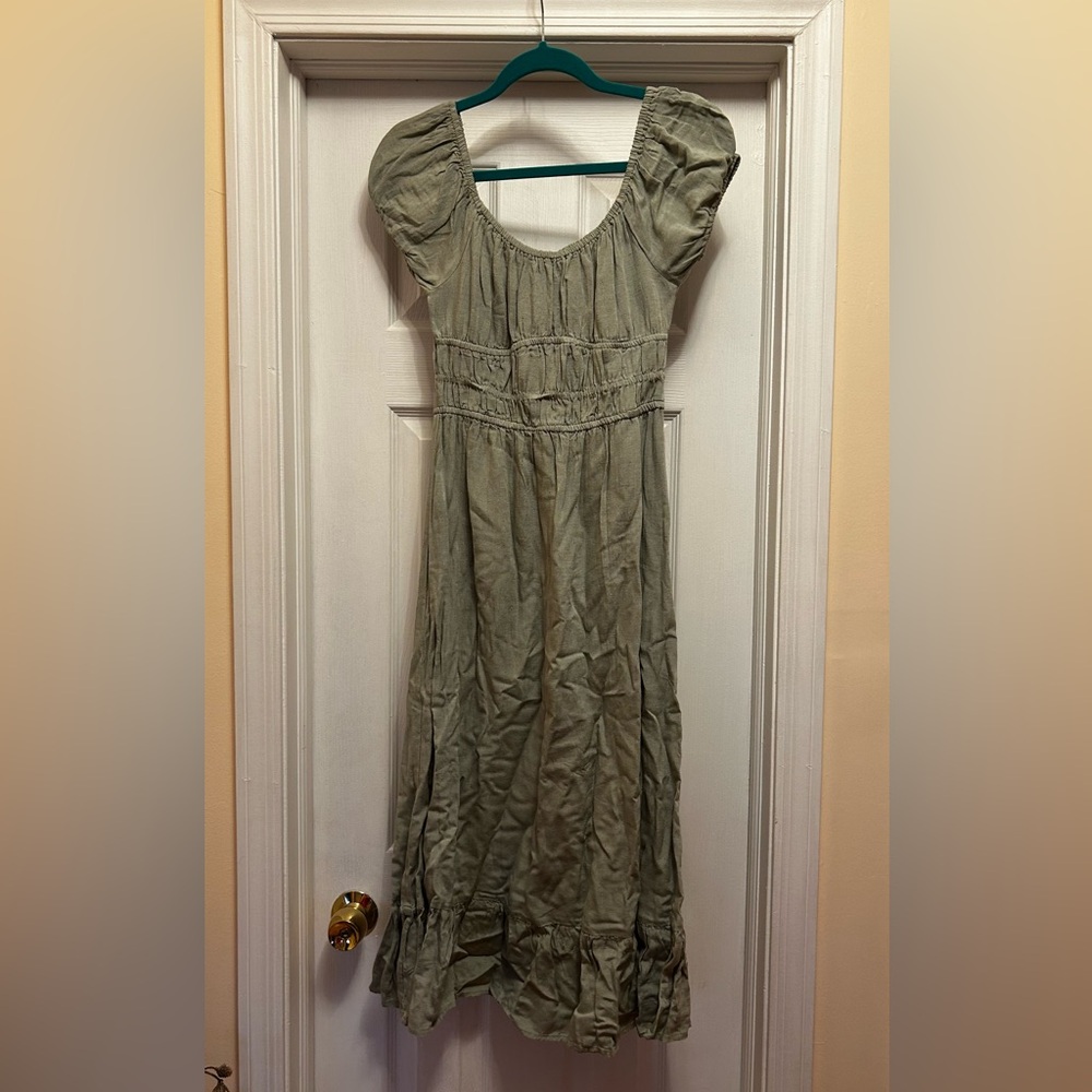 Sim & Sam Olive Green Dress - Picture 2 of 2